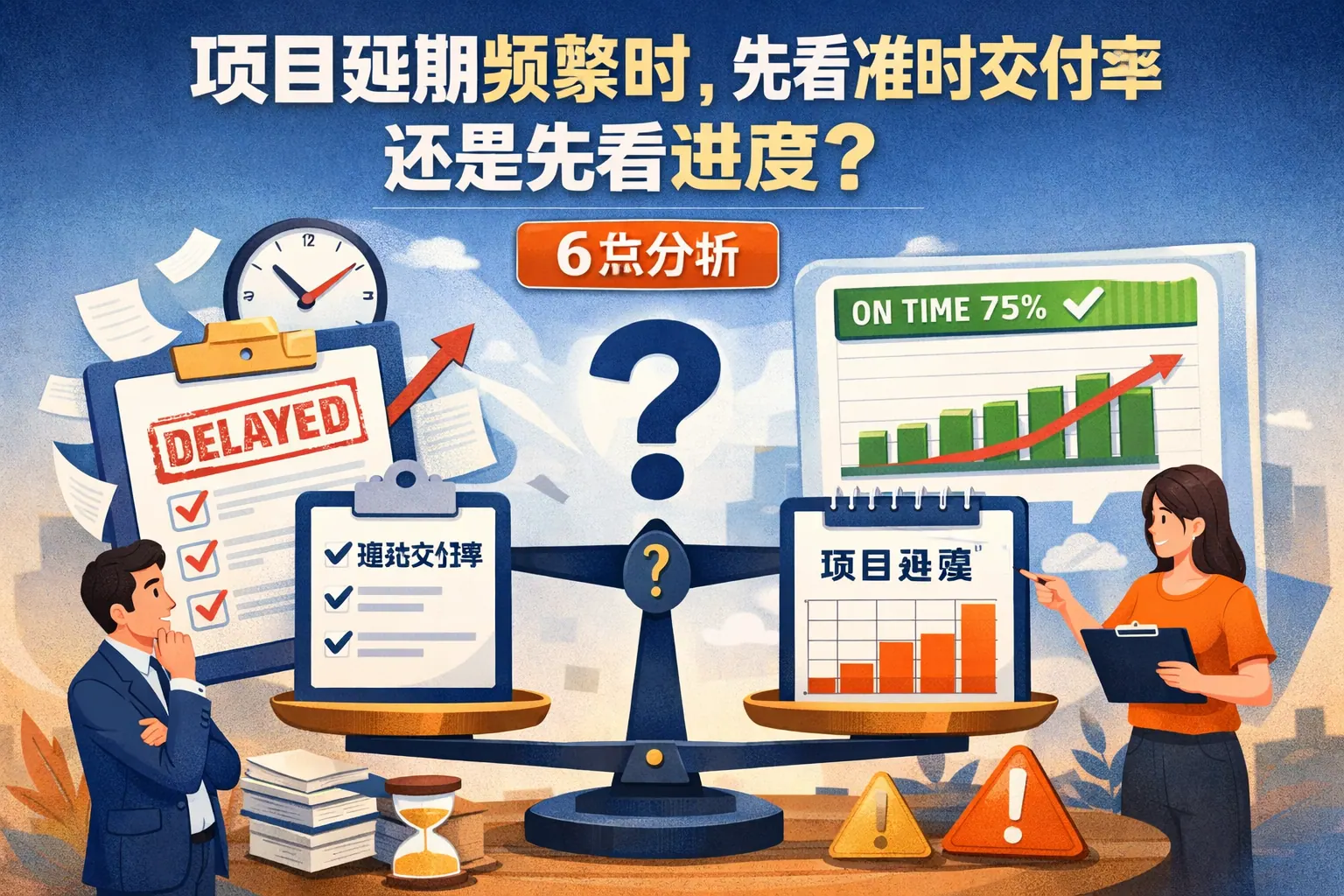项目延期频繁时,先看准时交付率还是先看进度?6点分析