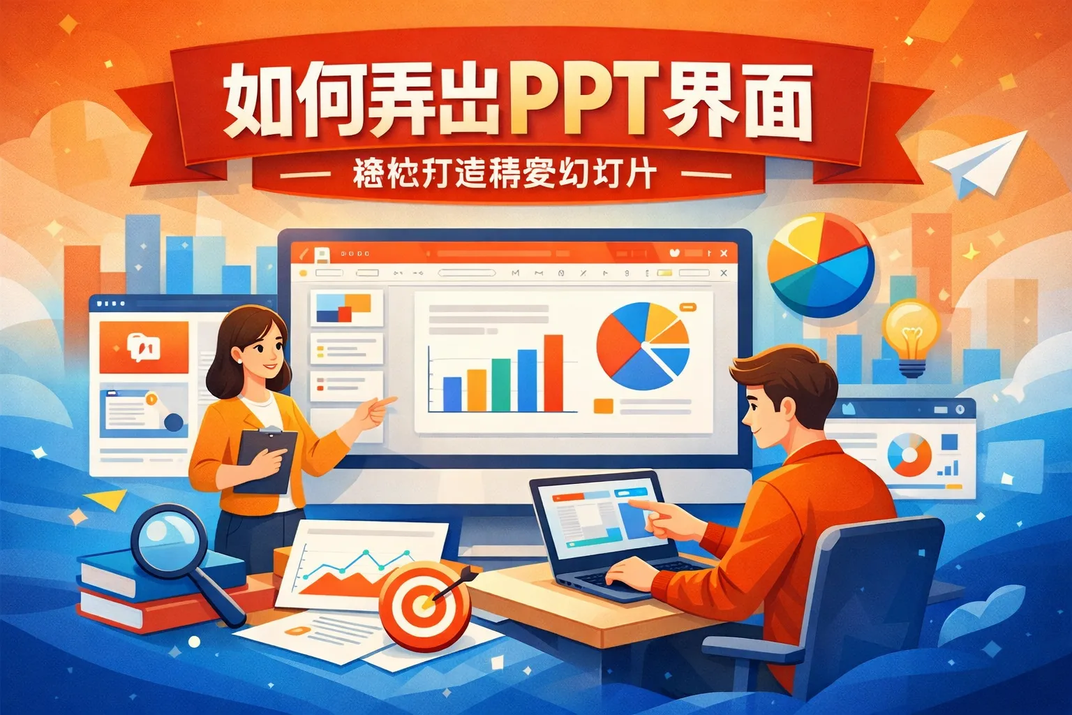 如何弄出ppt界面