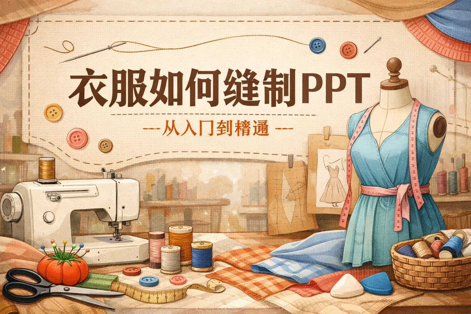 衣服如何缝制ppt