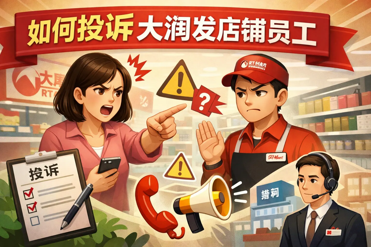 如何投诉大润发店铺员工