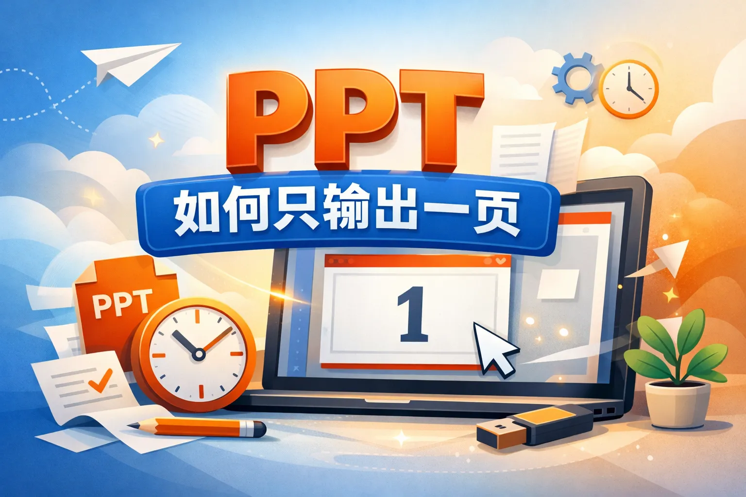 ppt如何只输出一页