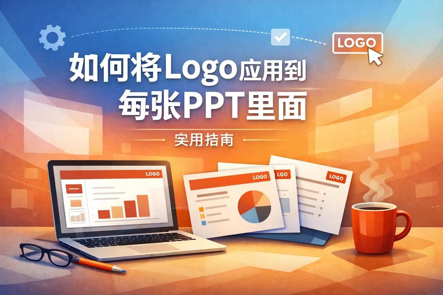 如何将logo应用到每张ppt里面