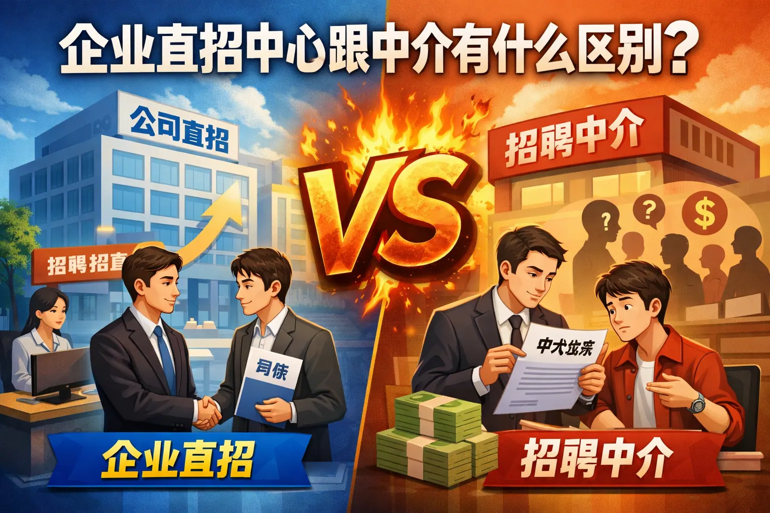 企业直招中心跟中介有什么区别
