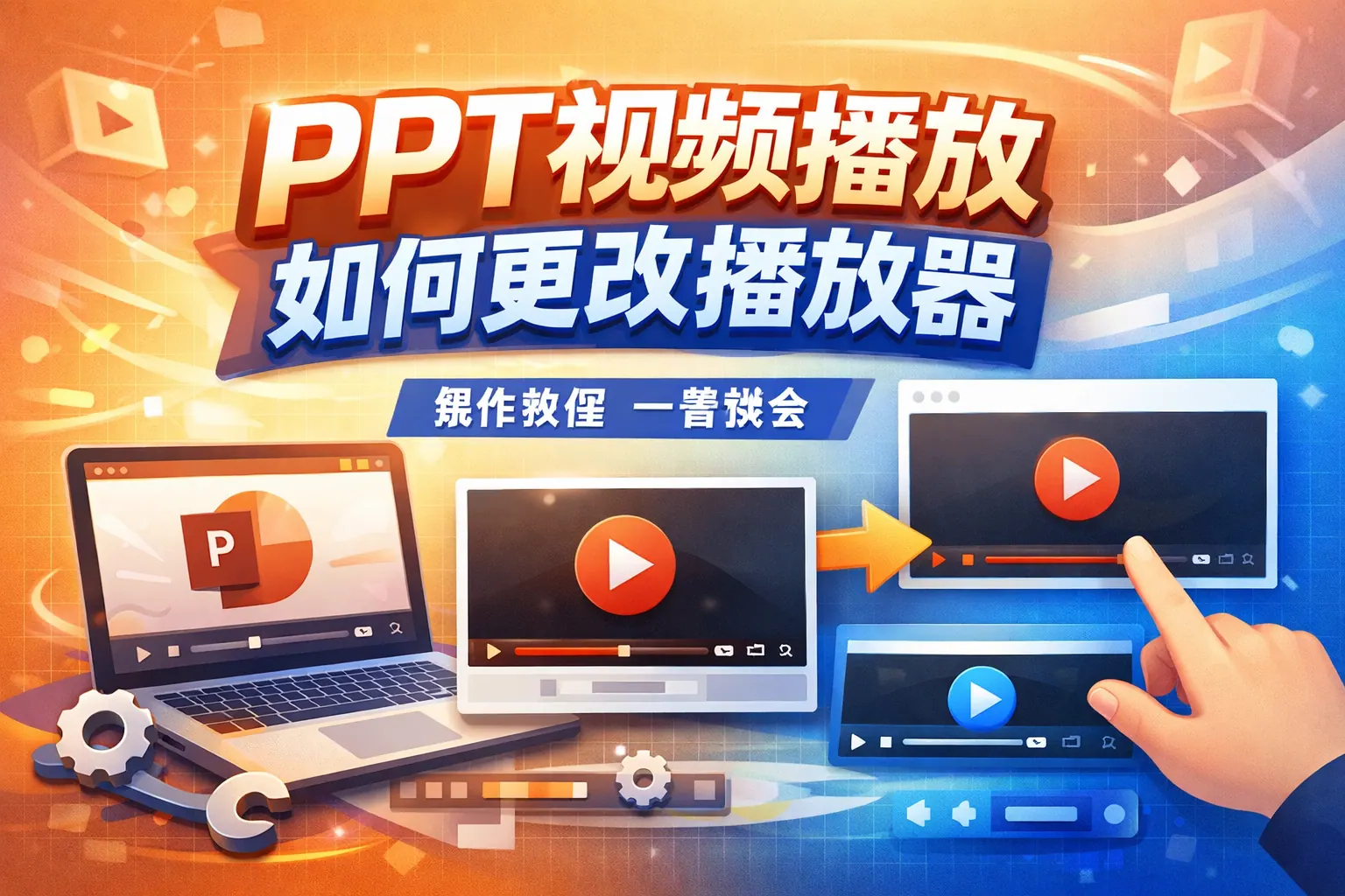 ppt视频播放如何更改播放器