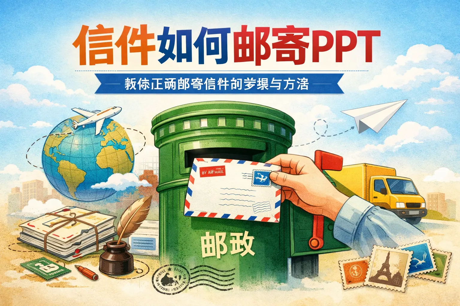 信件如何邮寄ppt