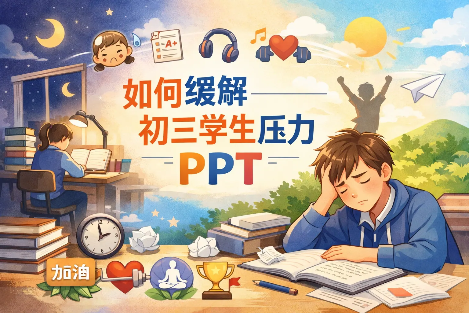 如何缓解初三学生压力ppt