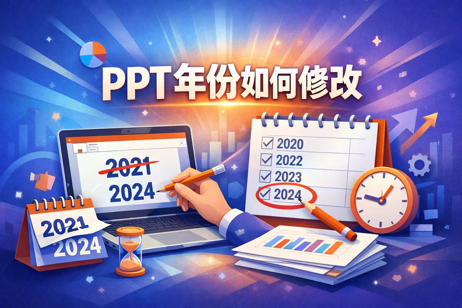 ppt年份如何修改