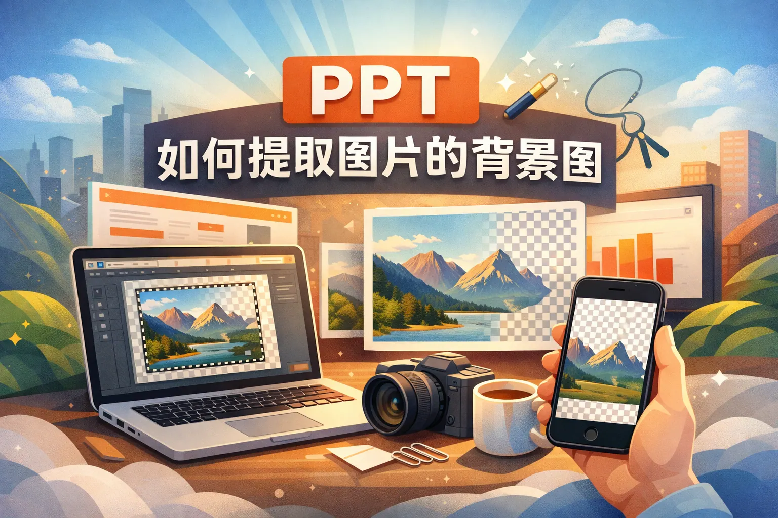 ppt如何提取图片的背景图