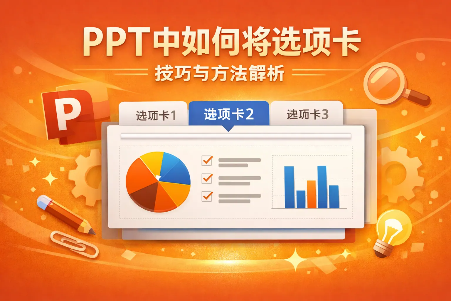 ppt中如何将选项卡