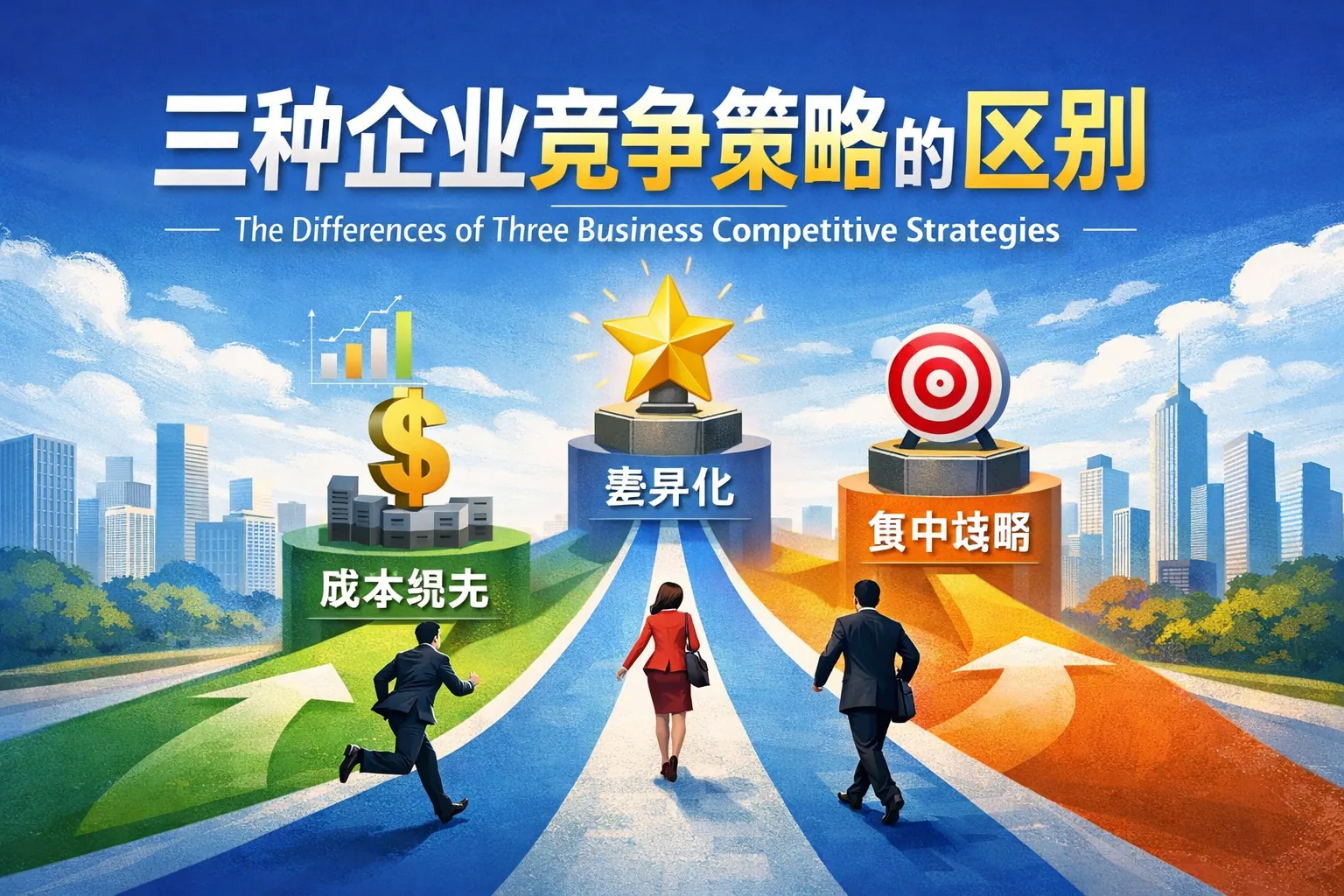 三种企业竞争策略的区别