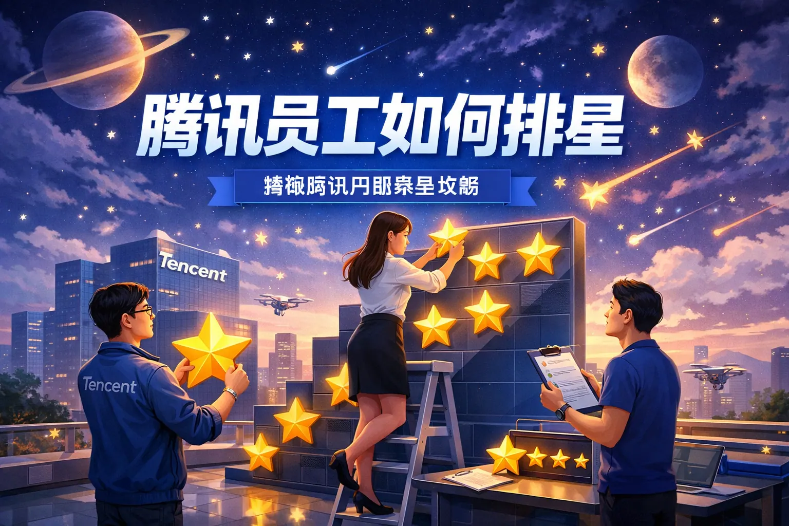 腾讯员工如何排星