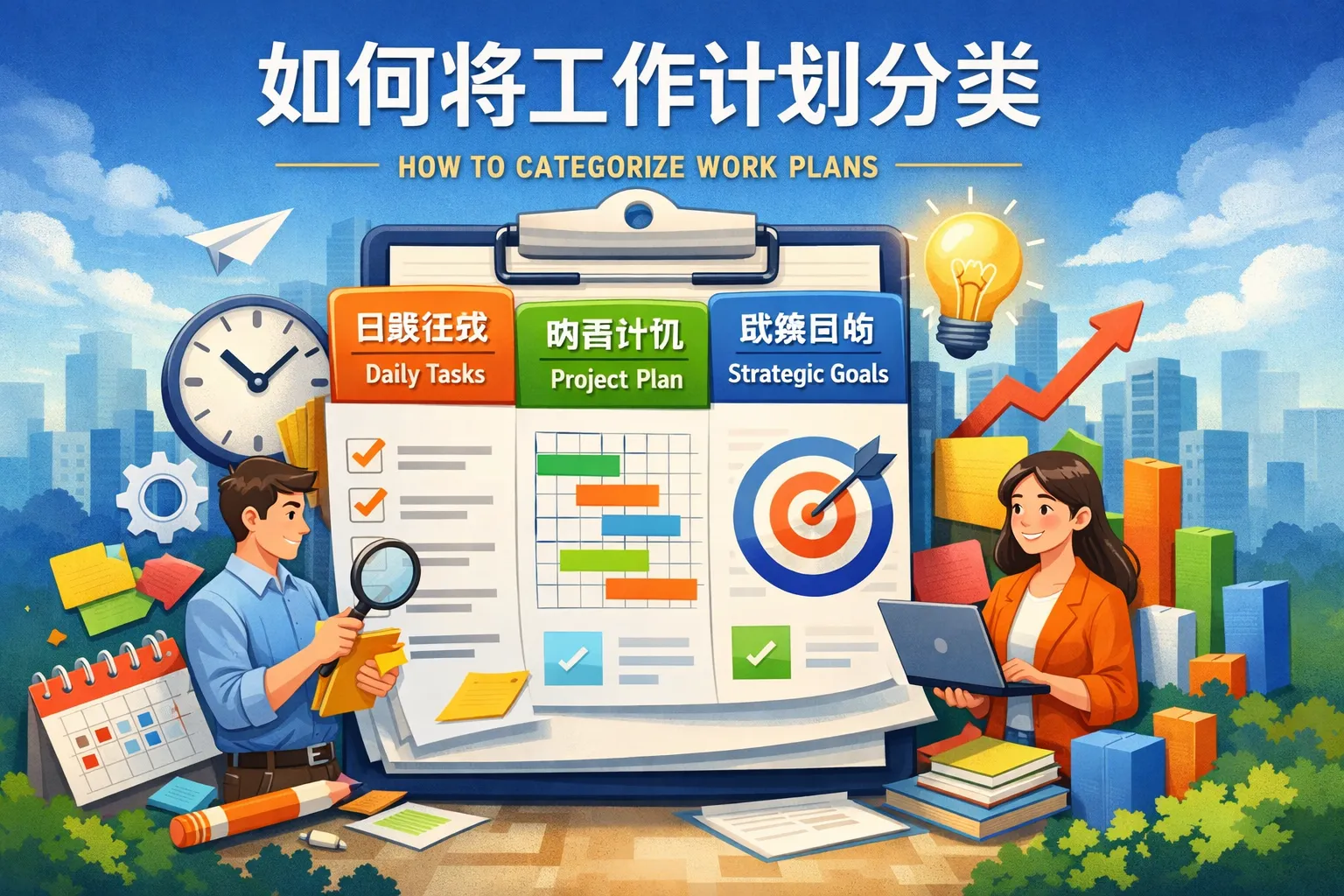 如何将工作计划分类