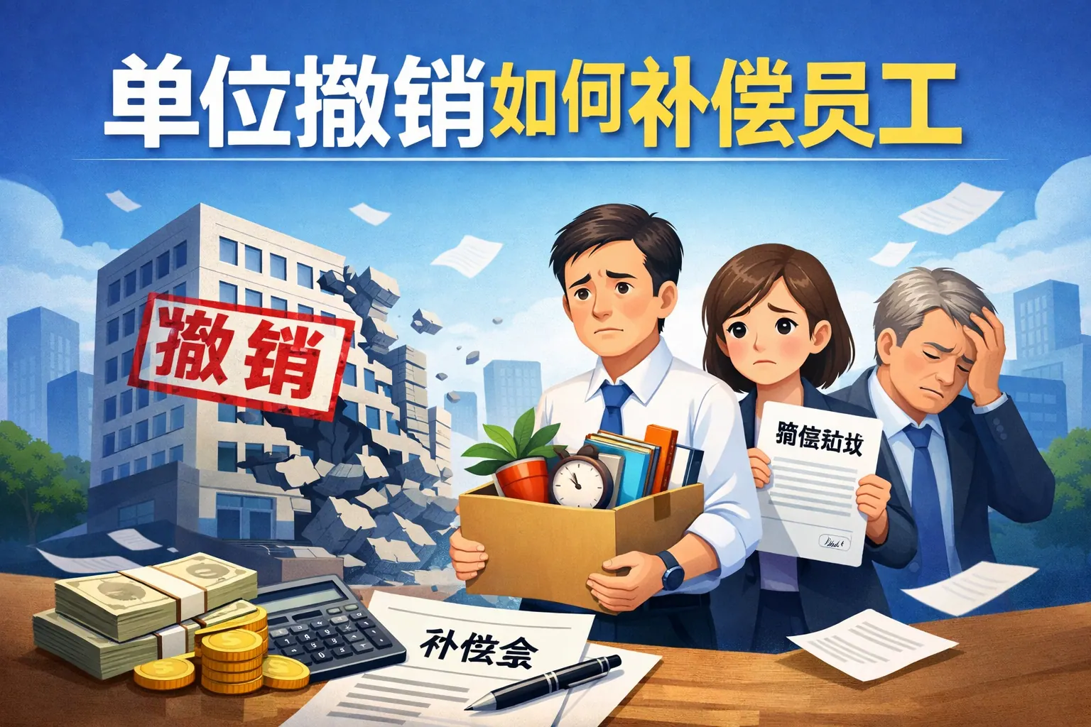 单位撤销如何补偿员工