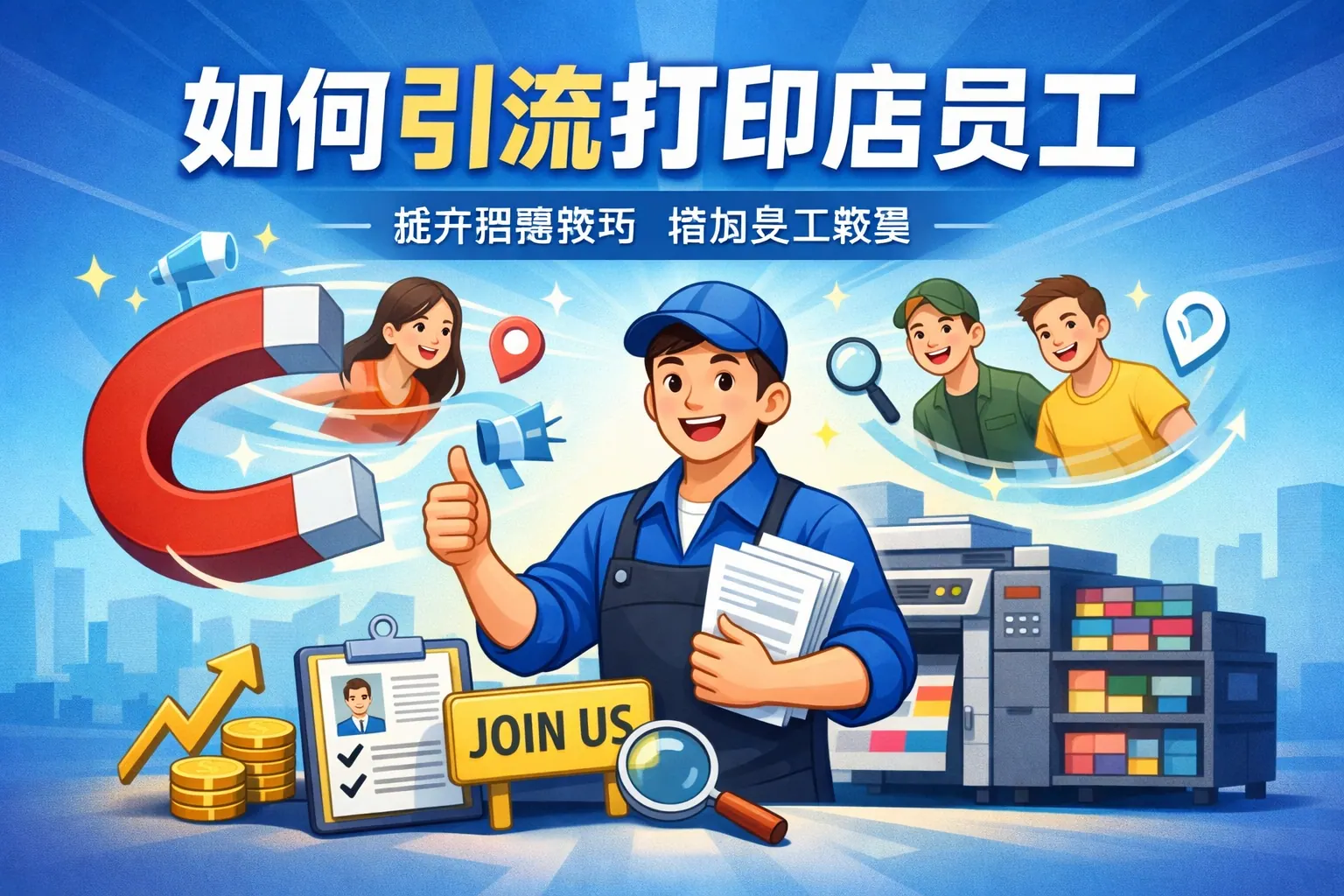 如何引流打印店员工