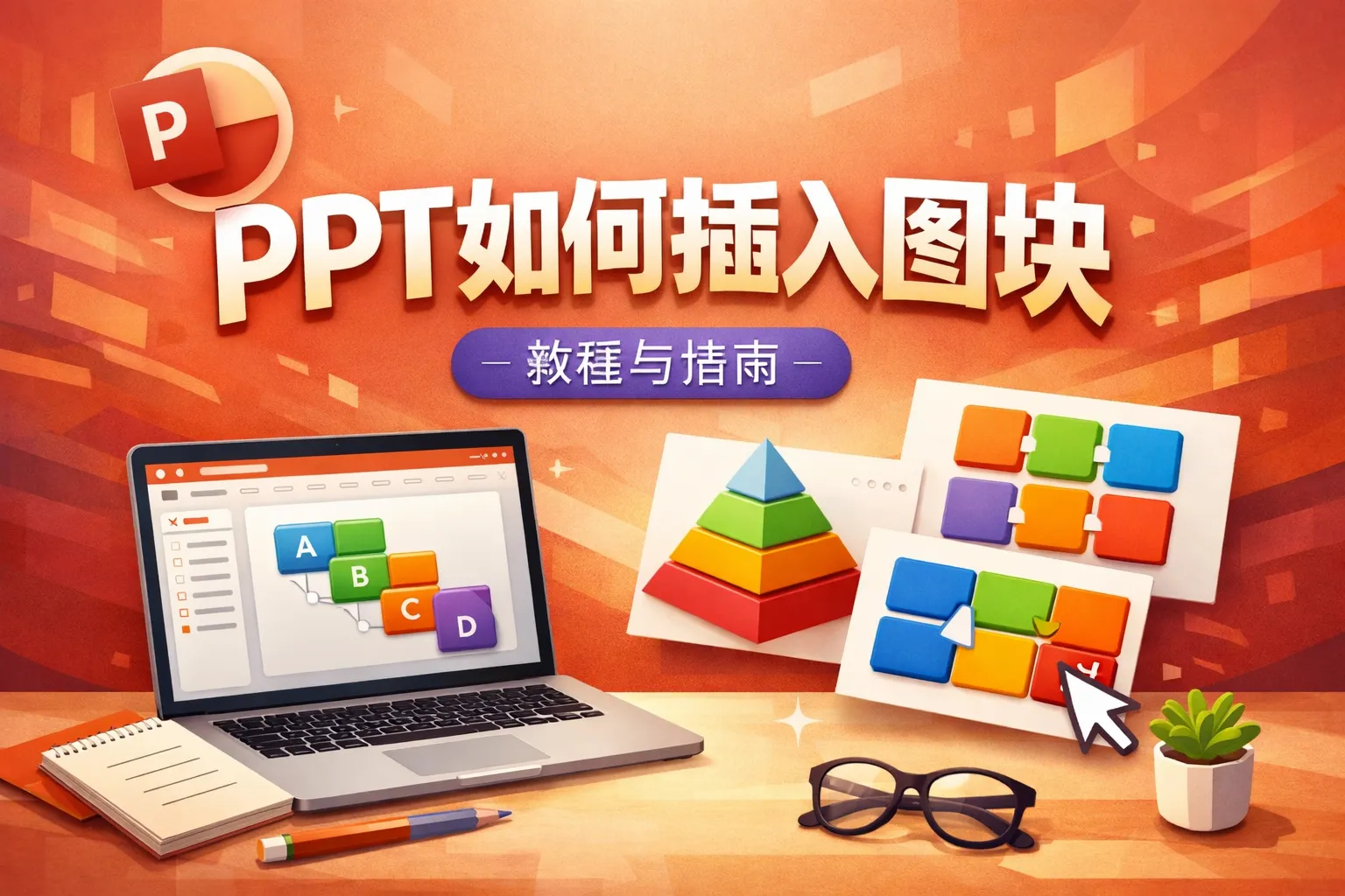 ppt如何插入图块