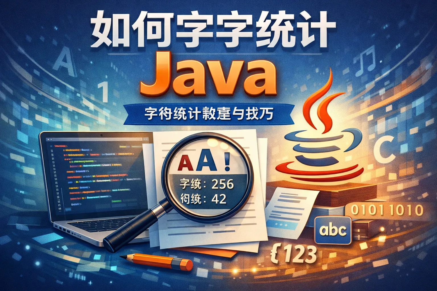 如何字符统计java