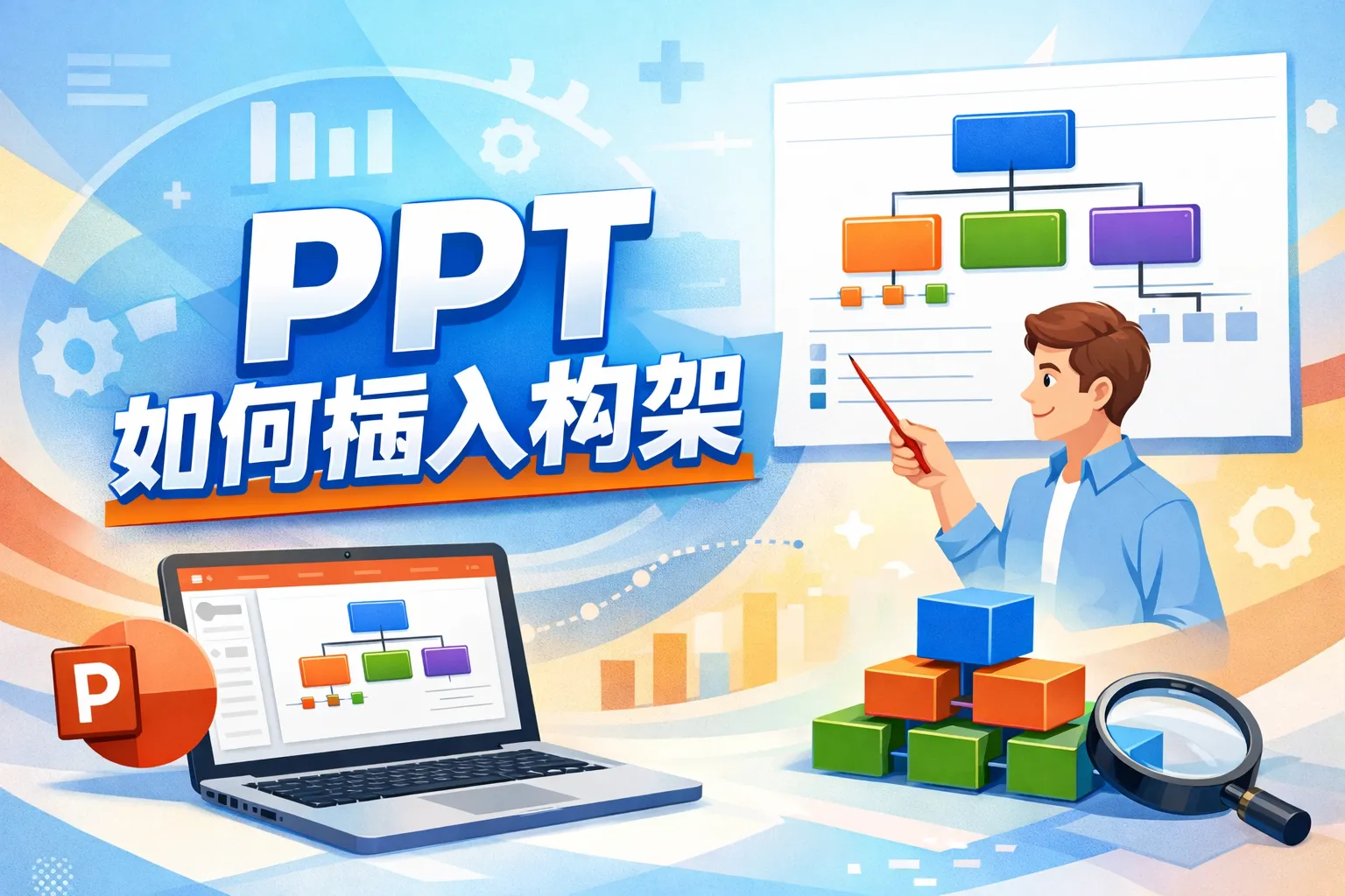 ppt如何插入构架