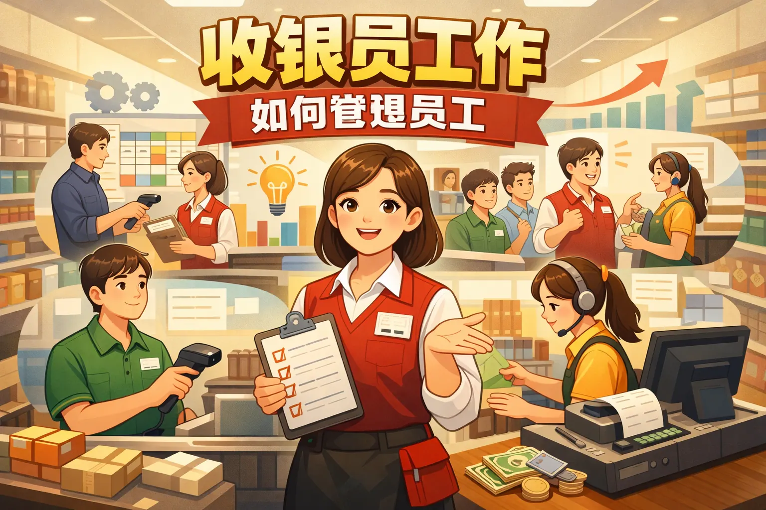 收银员工作如何管理员工