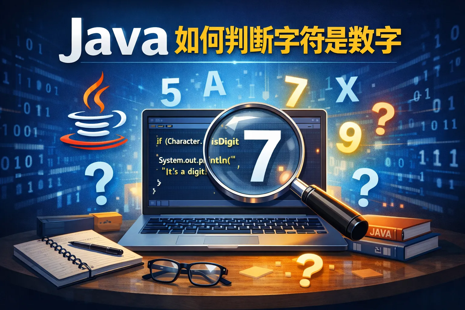 java如何判断字符是数字