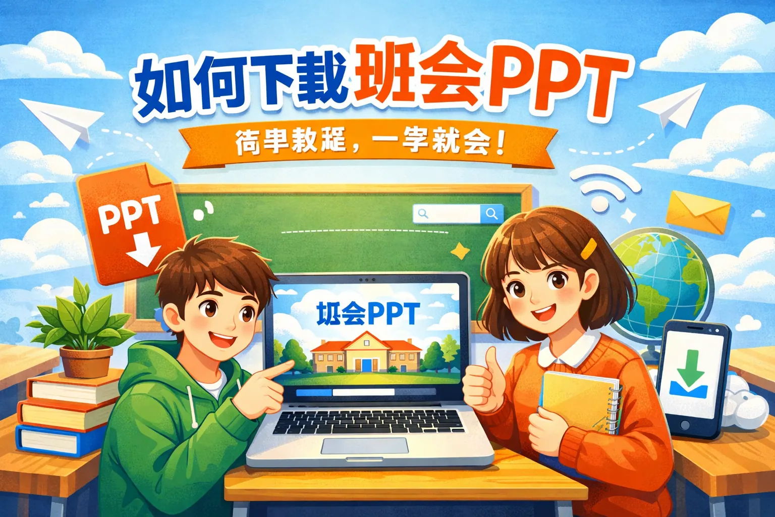 如何下载班会ppt