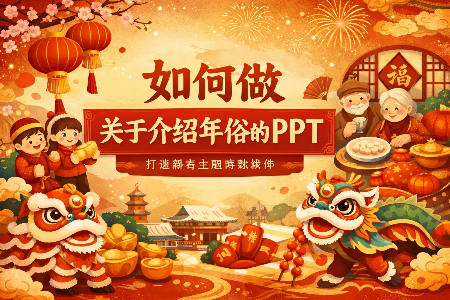 如何做关于介绍年俗的ppt