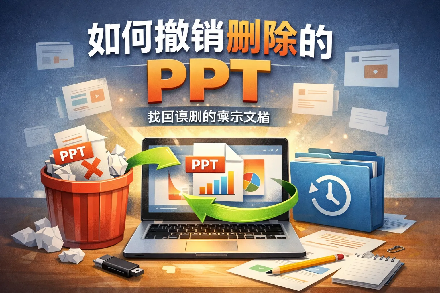 如何撤销删除的ppt