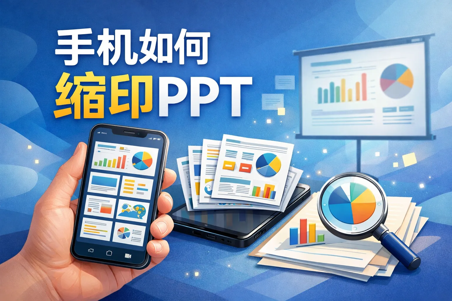 手机如何缩印ppt