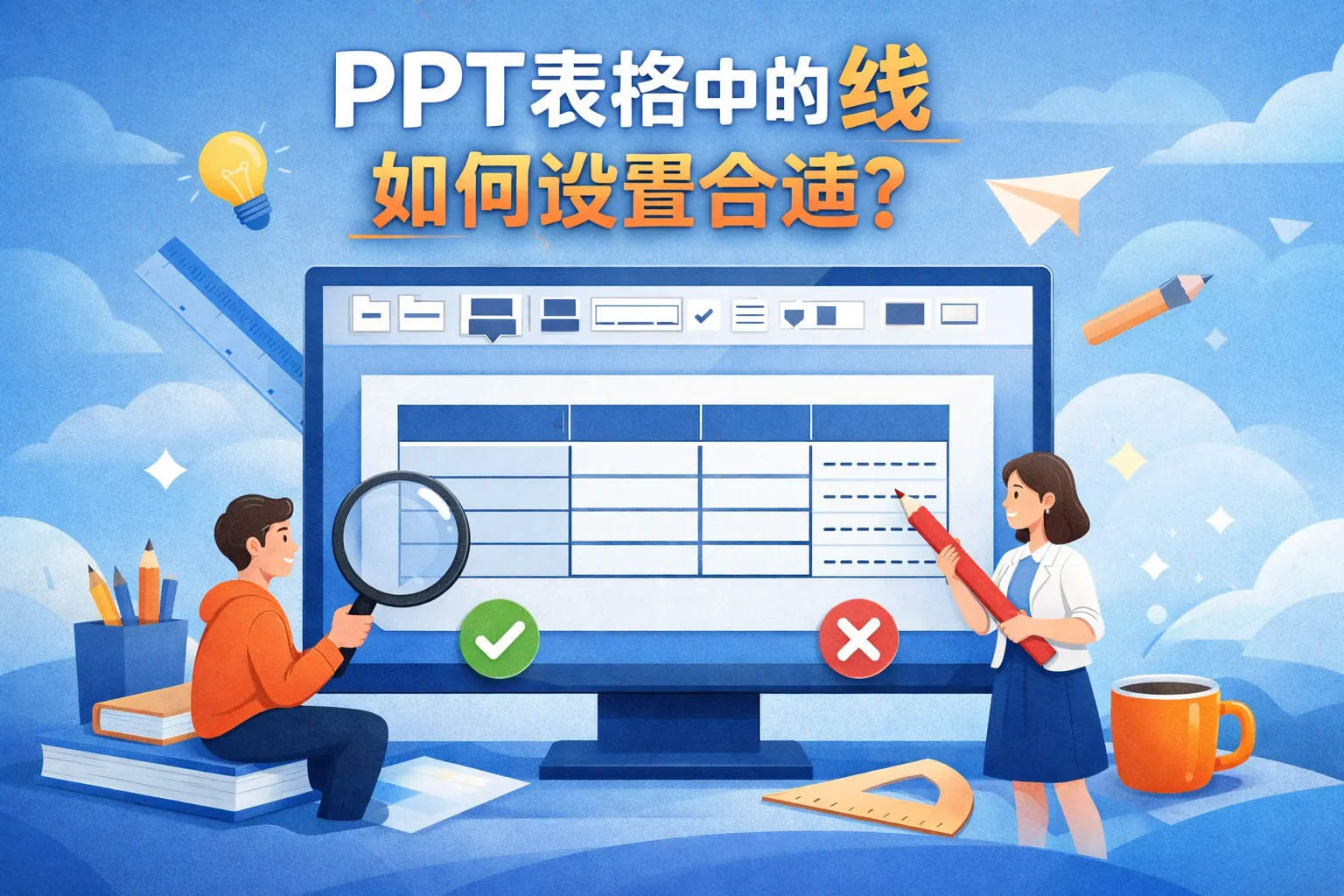 ppt表格中的线如何设置合适
