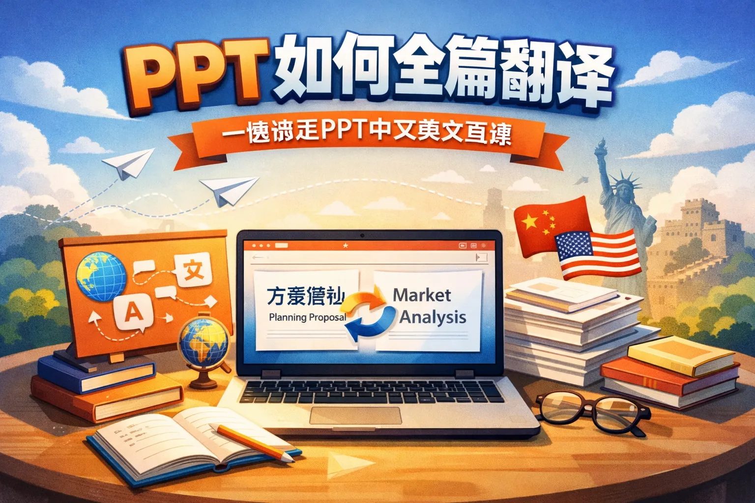 ppt如何全篇翻译