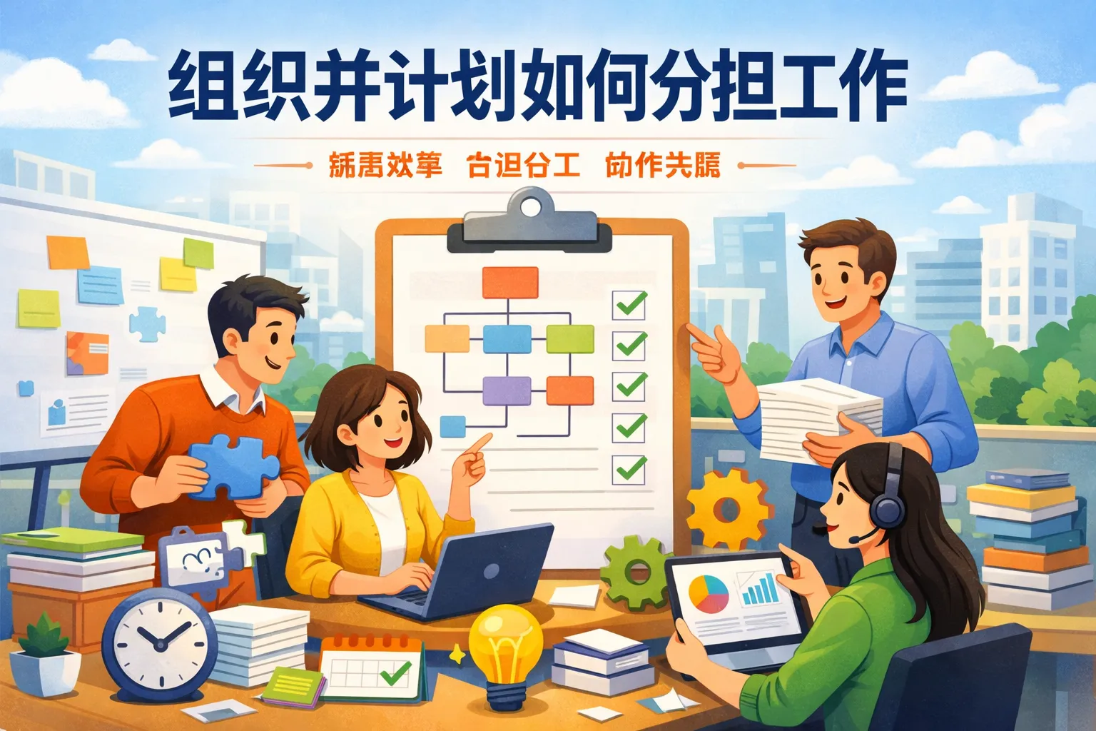 组织并计划如何分担工作