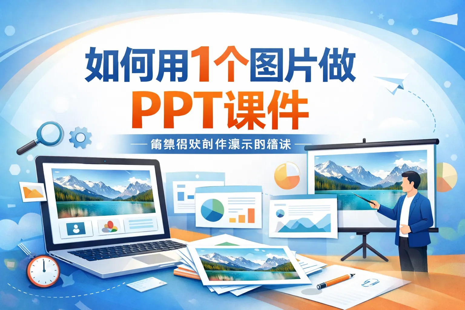 如何用1个图片做ppt课件