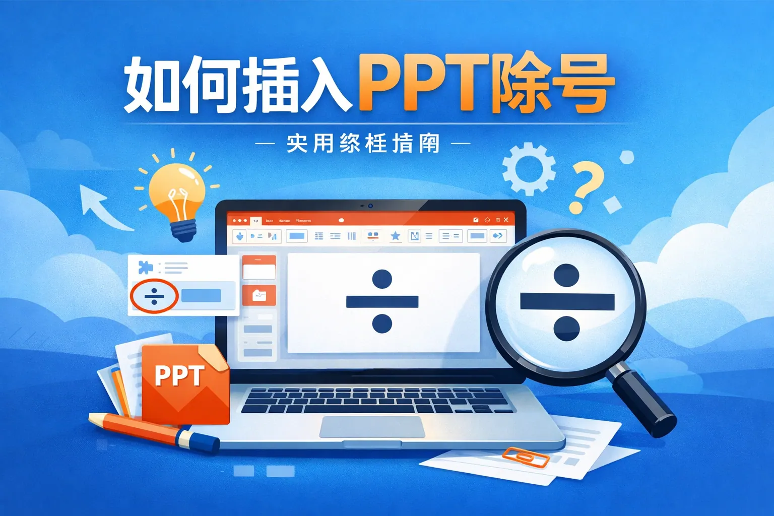 如何插入ppt除号