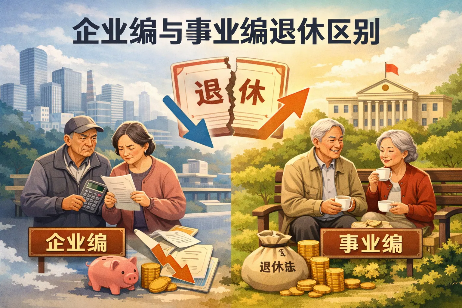 企业编与事业编退休区别