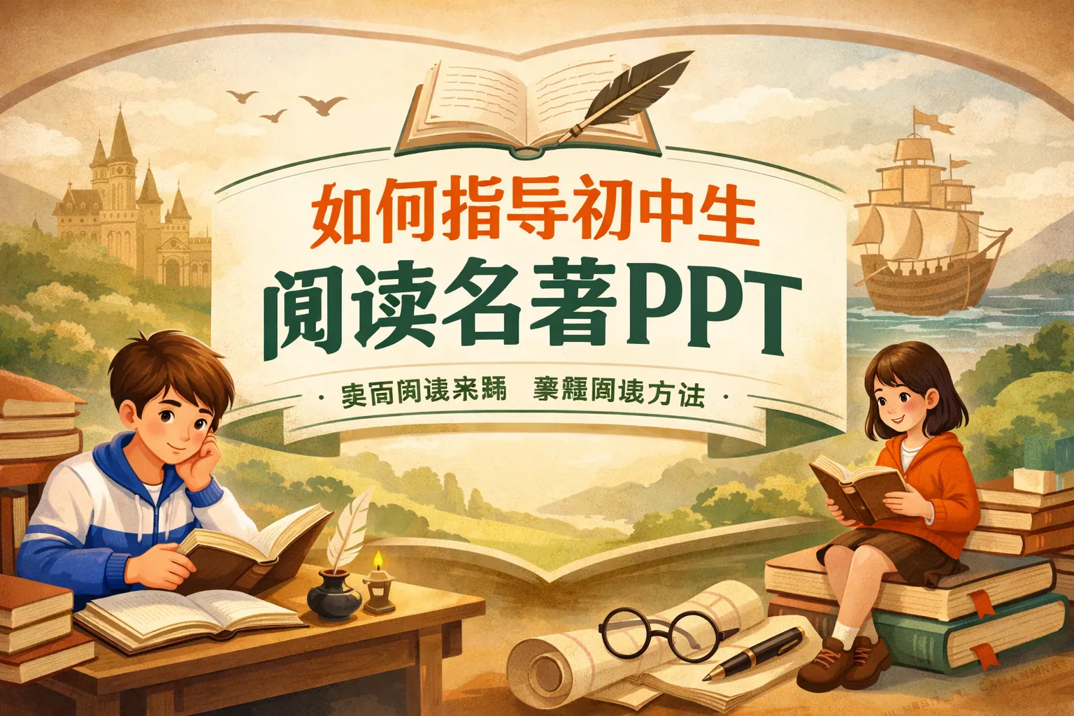 如何指导初中生阅读名著PPT