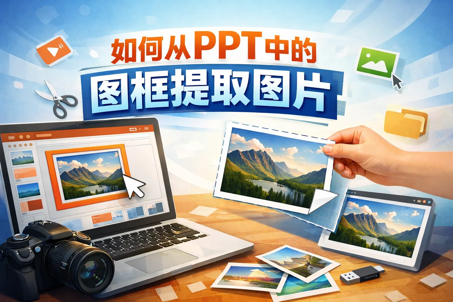 如何从ppt中的图框提取图片