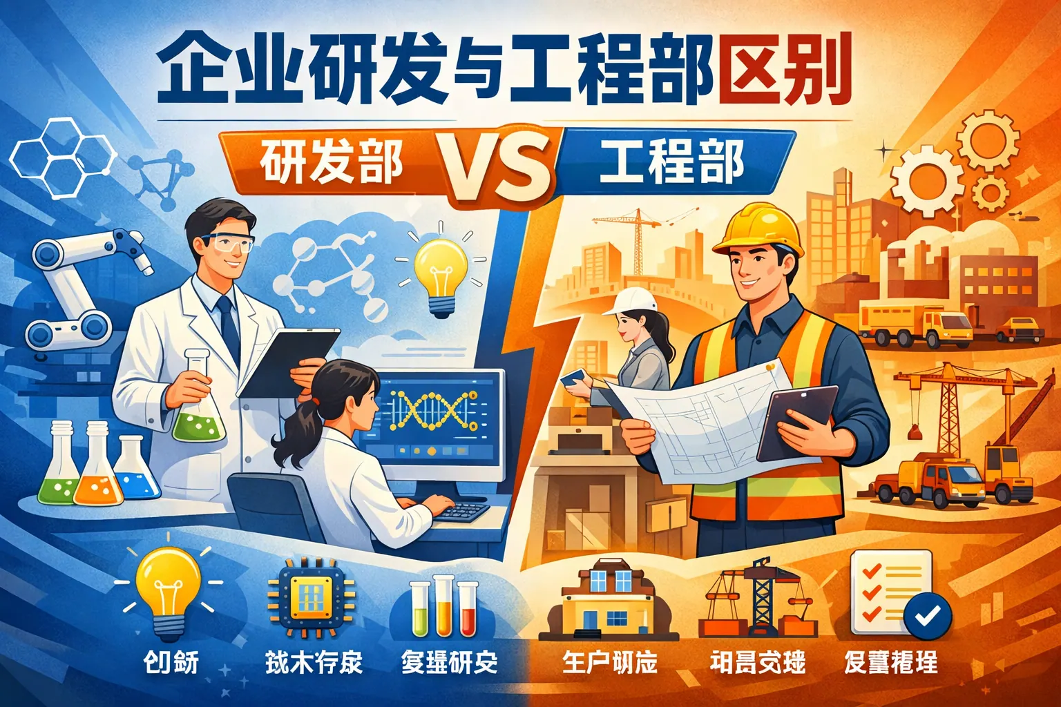 企业研发与工程部区别