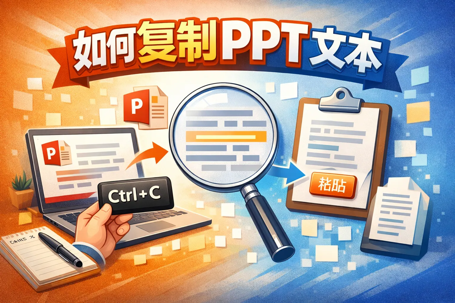 如何复制ppt文本