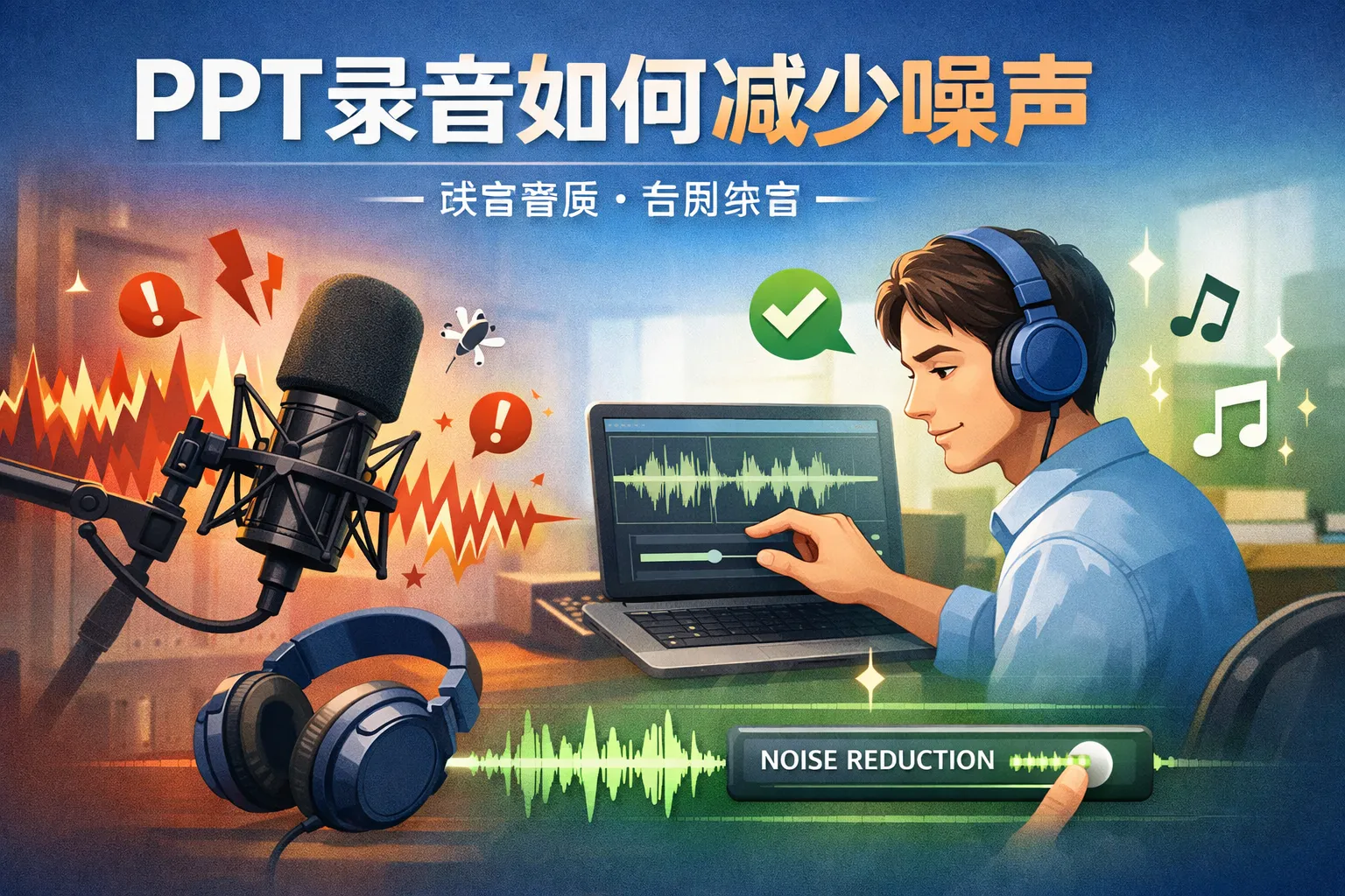ppt录音如何减少噪声