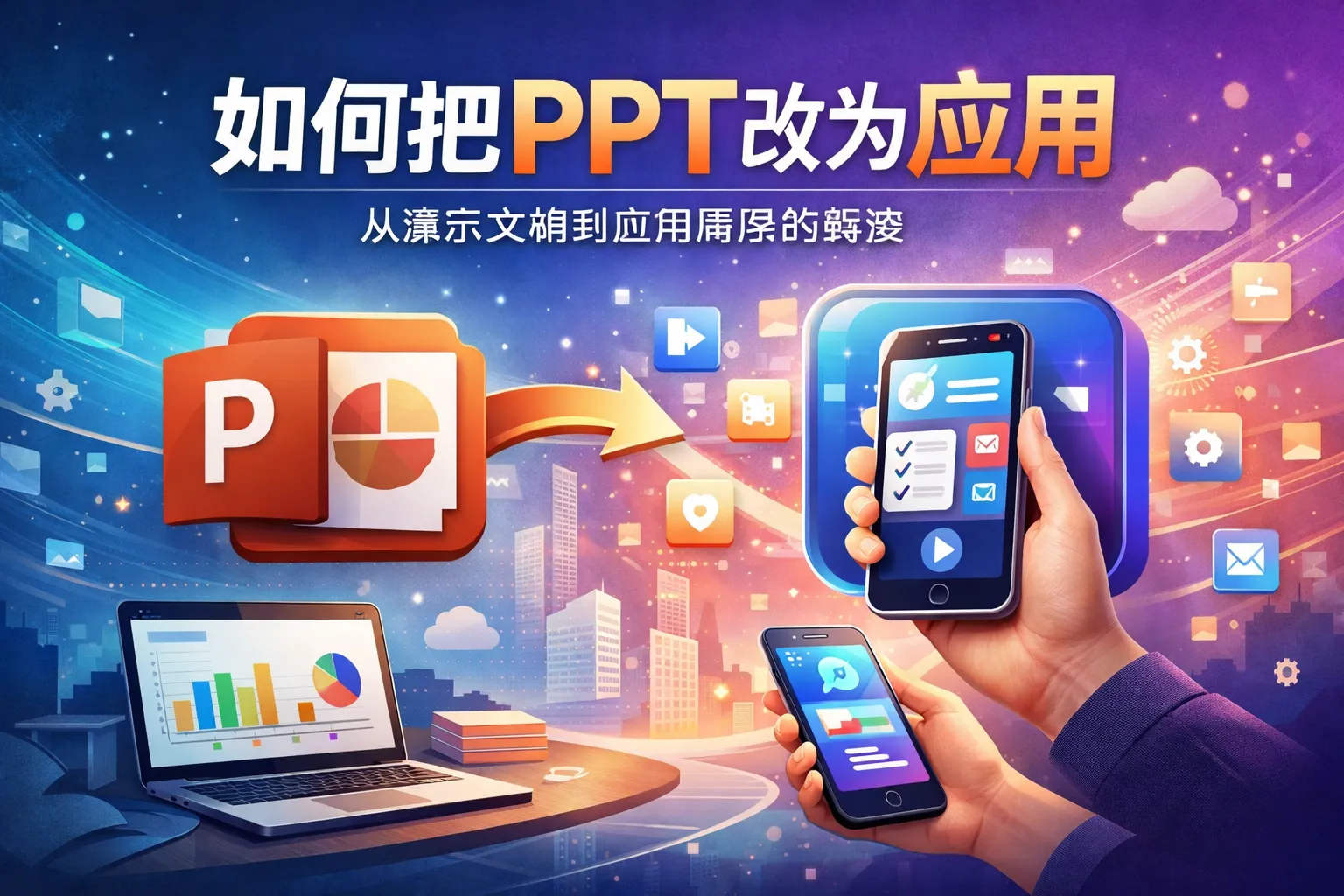 如何把ppt改为应用