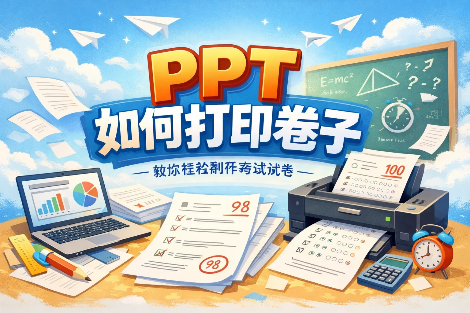 ppt如何打印卷子