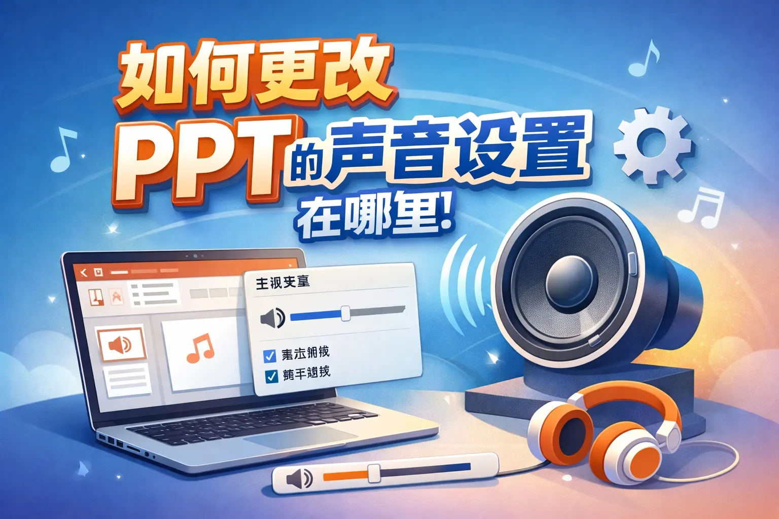 如何更改ppt的声音设置在哪里