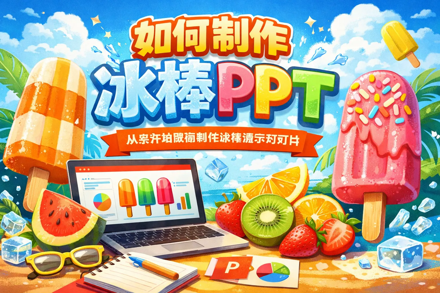 如何制作冰棒PPT
