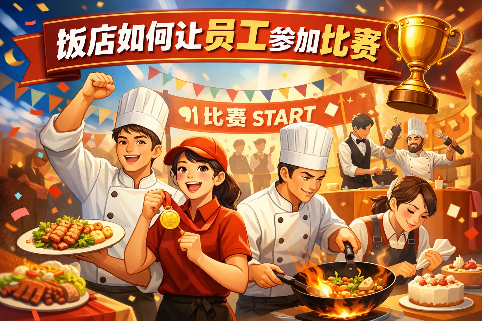 饭店如何让员工参加比赛