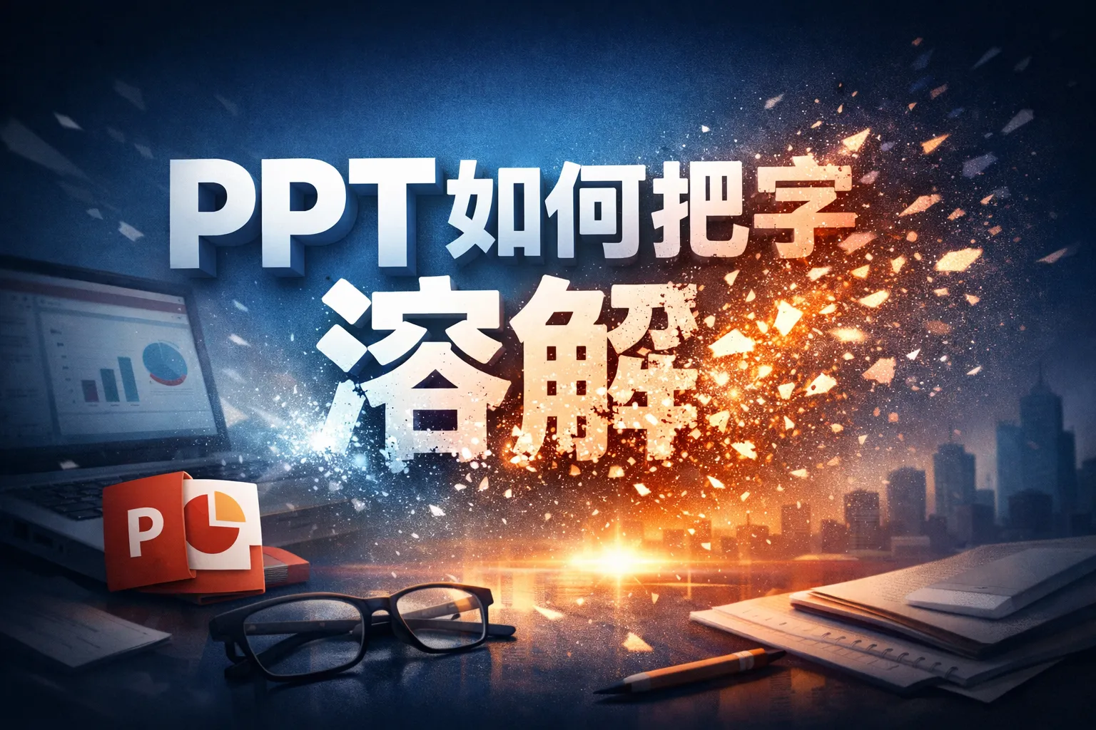 ppt如何把字溶解