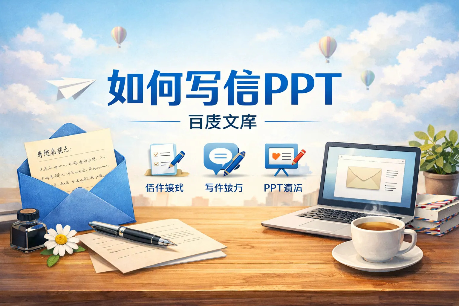 如何写信ppt百度文库