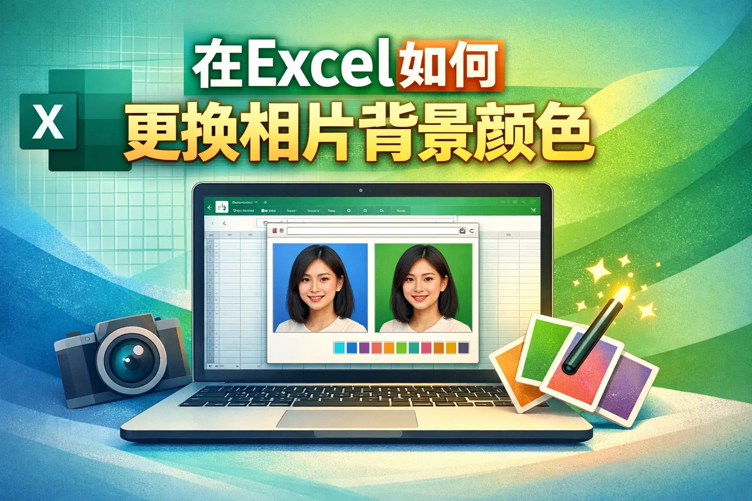 在excel如何更换相片背景颜色