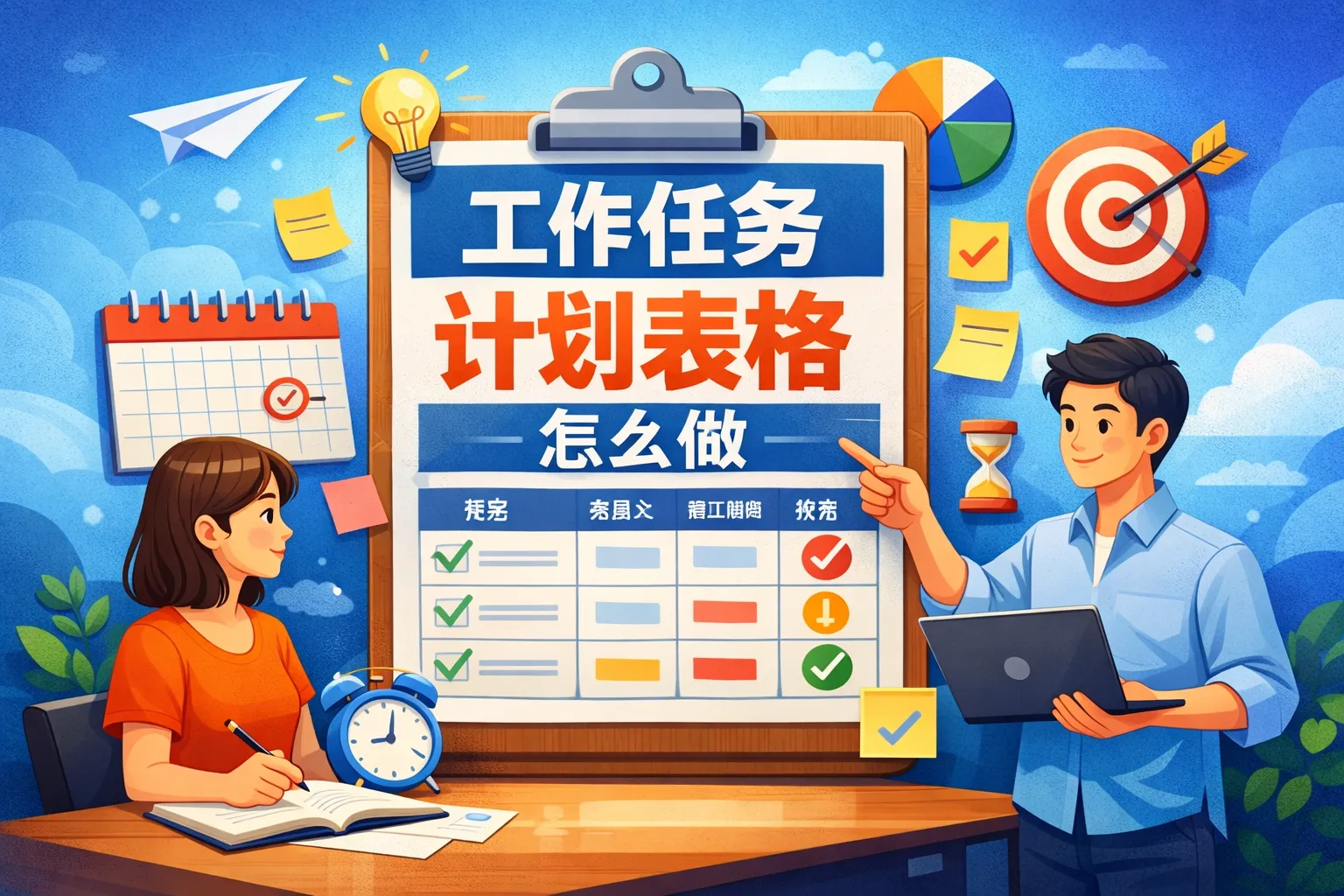 工作任务计划表格怎么做