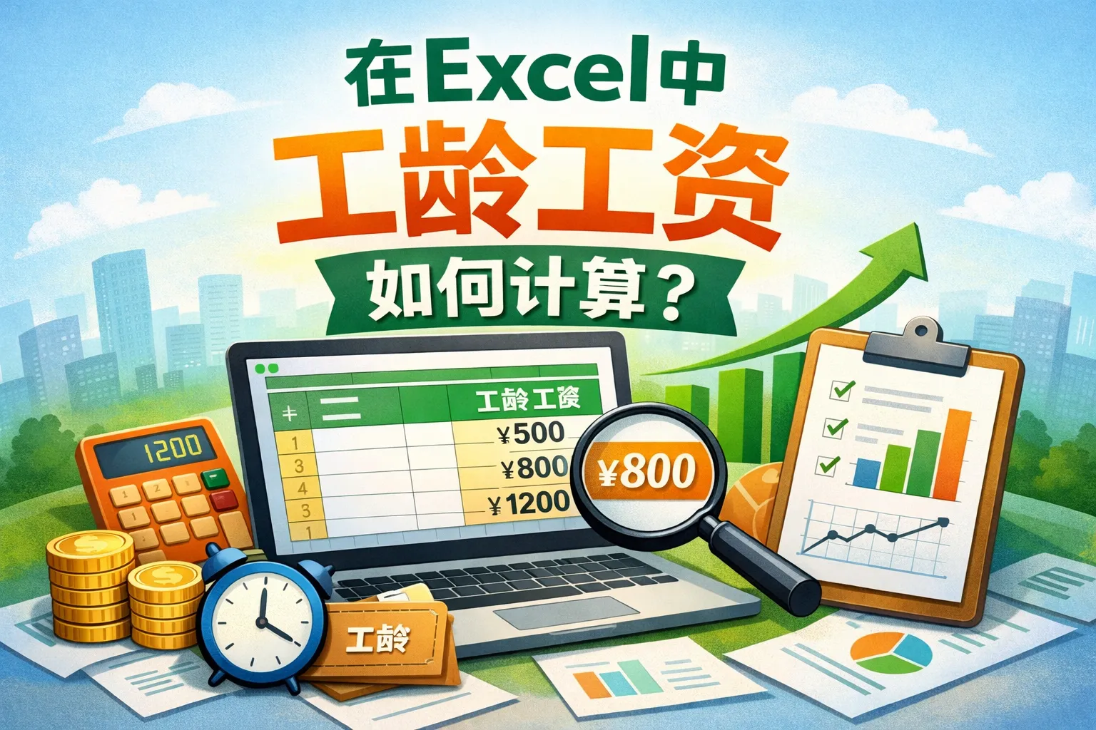 在excel中工龄工资如何计算