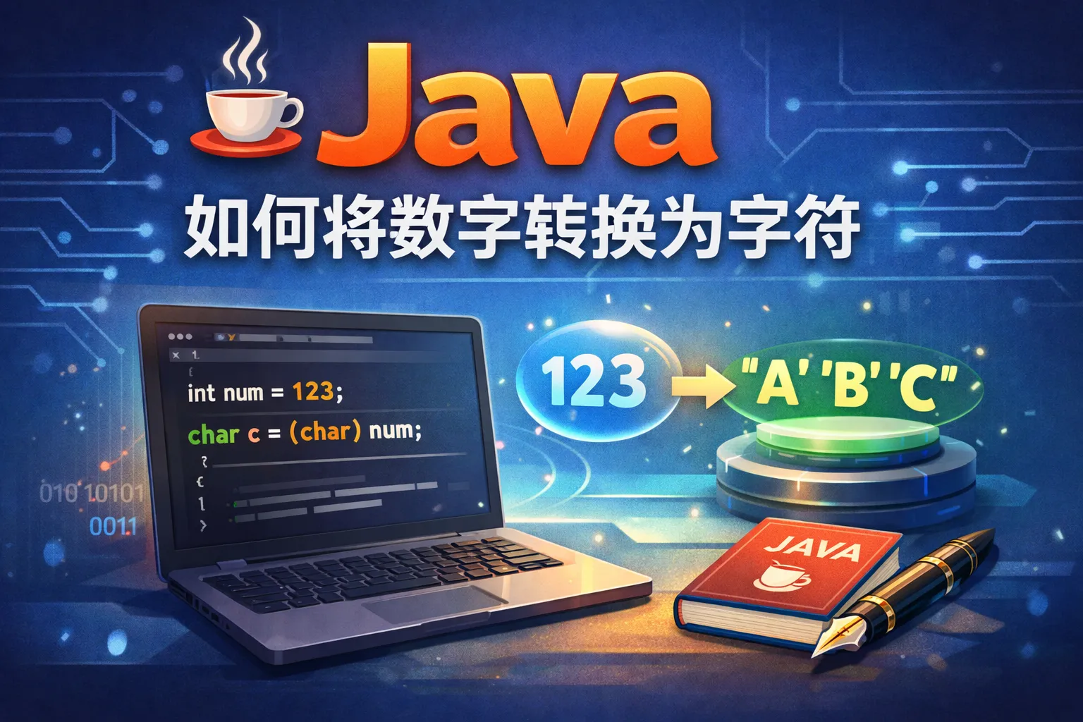 java如何将数字转换为字符