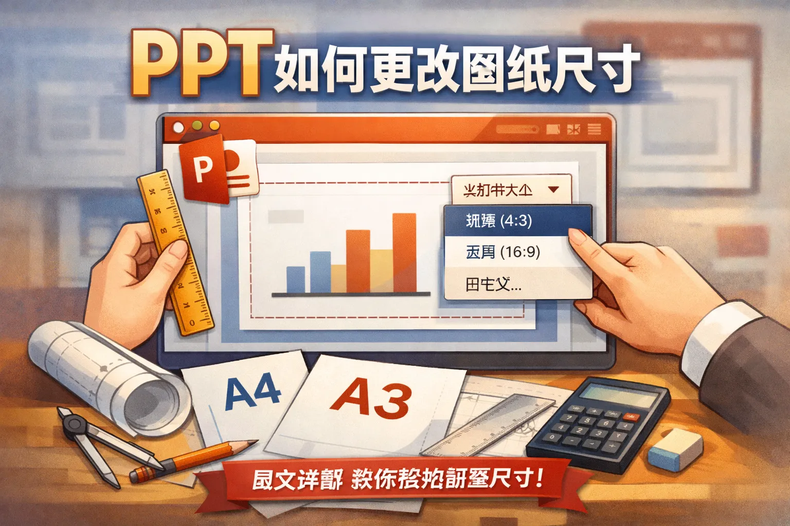 ppt如何更改图纸尺寸